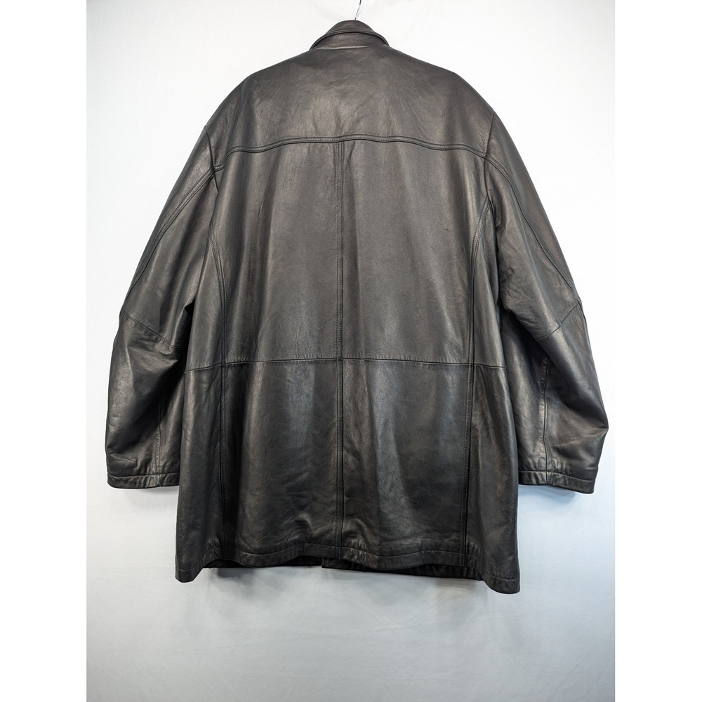 Wilsons Leather Pelle Studio Black Leather Car Coat Thinsulate 2XLT Mens Jacket - Picture 2 of 11